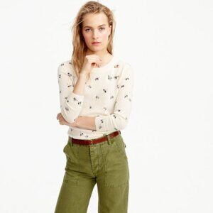 J.Crew Embellished Bee Sweater